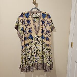 Free People Agnes Printed Mini Dress Size XL